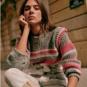 Sezane Yara Jumper Merino Wool Baby Alpaca Blend S NWT